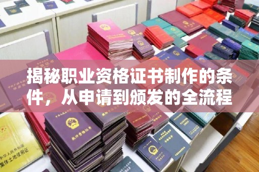 平果揭秘职业资格证书制作的条件，从申请到颁发的全流程解析
