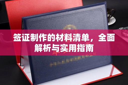 靖宇签证制作的材料清单，全面解析与实用指南