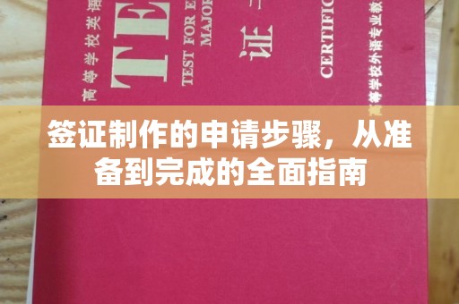 祁县签证制作的申请步骤，从准备到完成的全面指南